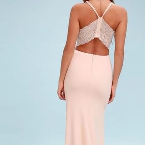 Lulu's Dresses - Blush body con lace dress Lulu's Dresses - Blush body con lace dress